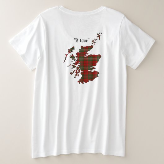 スコットクランバッジウィメンズ プラスサイズTシャツ (デザイン裏面)