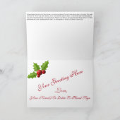 スコットケネディ氏のカルゼアン城クリスマスカード シーズンカード (内部)