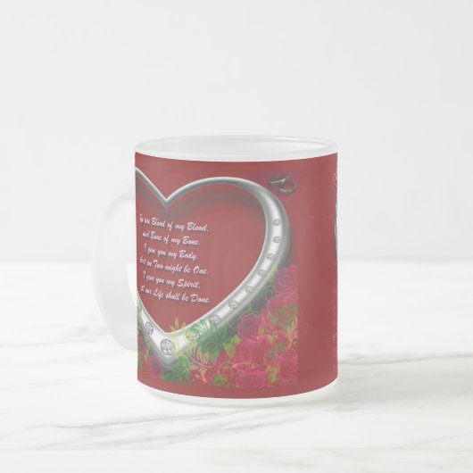 スコットゲール愛の誓い：私の血のフローラ フロストグラスマグカップ (正面左)