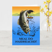 スコットゲール食事ドナイダーハッドおめでとう カード (黄色い花)