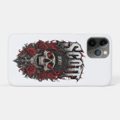 スコットゴシックドクロのカスタムネームデザイン Case-Mate iPhoneケース (裏面(横))