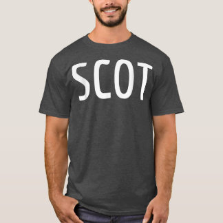 スコットスコットランドツパートコンボデザインスコティッシュフラット Tシャツ