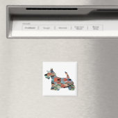 スコットティテリア幾何学的パターンシルエットプレイド マグネット (インサイチュ (食洗機))