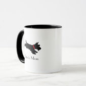 スコットティママスコティッシュテリアおもしろいレッド マグカップ (正面左)