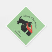 スコットドッグクリスマス紙パーティードリンクのナプキンス スタンダードランチョンナプキン (角)