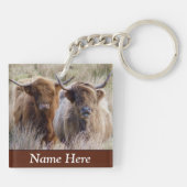 スコットパーソナライズされたランド高地牛 キーホルダー (裏面)