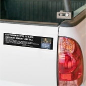 スコットブラウンによって妨げられるオバマの仕事の行為 バンパーステッカー (トラック上)