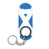 スコットラはっきりしたンド国旗のグラフィック キーホルダー栓抜き (正面)