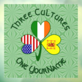 スコットライオンアイリッシュUSAフラッグスシャムロックパーソナライズされた ウィンドウサイン (シート3)