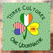 スコットライオンアイリッシュUSAフラッグスシャムロックパーソナライズされた ウィンドウサイン (シート2)