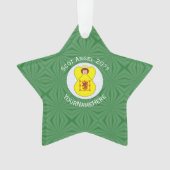 スコットライオンラパンエンジェルクリスマスフラッグパーソナライズ オーナメント (正面)