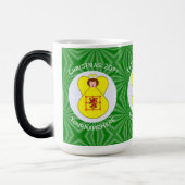 スコットライオンラパンエンジェルクリスマスフラッグパーソナライズ モーフィングマグカップ (左)