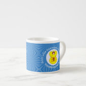 スコットライオンラパントエンジェルハヌカーパーソナライズされた国旗 エスプレッソカップ (正面右)