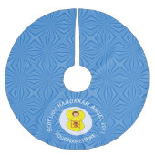 スコットライオンラパントエンジェルハヌカーパーソナライズされた国旗 ブラッシュドポリエステルツリースカート (正面)