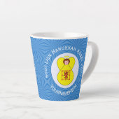 スコットライオンラパンフラッグハヌッカエンジェル年名ラ カフェラテマグ (右アングル)