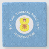 スコットライオンラパンフラッグハヌッカエンジェル年名一覧 ストーンコースター (正面)