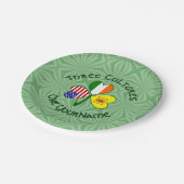 スコットライオンUSAアイルランドフラッグスシャムロックパーソナライズされた ペーパープレート (アングル)