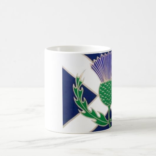 スコットランドおよびアザミの旗 コーヒーマグカップ (中央)