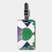 スコットランドおよびアザミの旗 ラゲッジタグ (正面縦)