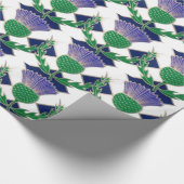 スコットランドおよびアザミの旗 ラッピングペーパー (角)