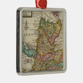 スコットランドおよび島の新しく、正しい地図 メタルオーナメント (右)