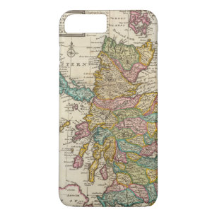 スコットランドおよび島の新しく、正しい地図 iPhone 8 PLUS/7 PLUSケース