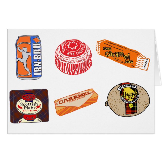 スコットランドからのおもしろいの食糧イラストレーション (正面横)