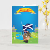 スコットランドからの挨拶 カード (黄色い花)