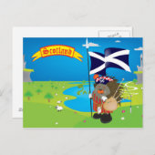 スコットランドからの挨拶 ポストカード (正面/裏面)