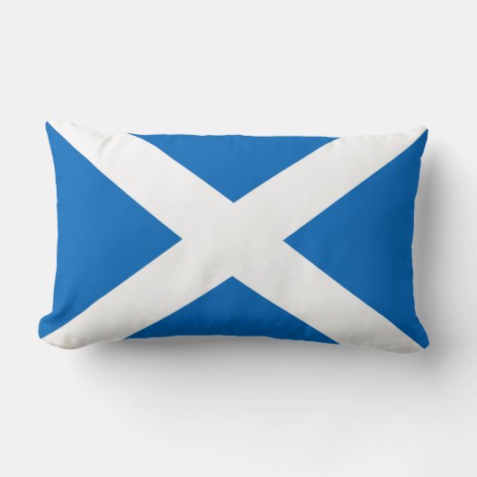 スコットランドかスコットランドの旗の装飾用クッション ランバークッション (正面)
