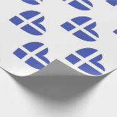 スコットランドかスコットランドの旗インスパイアハート ラッピングペーパー (角)