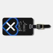 スコットランドかスコットランドの旗インスパイアPersonnalised ラゲッジタグ (正面横)