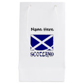 スコットランドとスコットランドの国旗と名前 スモールペーパーバッグ (正面)