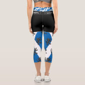 スコットランドとライオン、スコットランドの旗ファッション/フィットネス カプリレギンス (裏面)