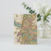 スコットランドと島の新しい正しい地図 ポストカード (スタンド正面)