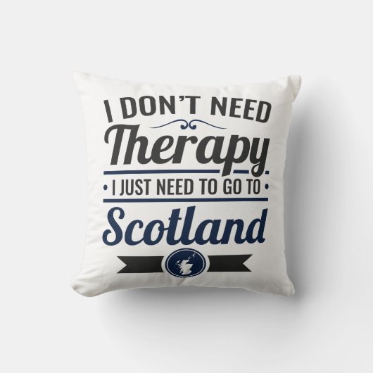 スコットランドに行くセラピーは必要ない クッション (正面)