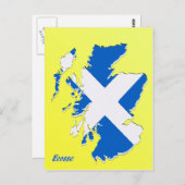 スコットランドのはがきの地図 ポストカード (正面/裏面)