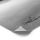 スコットランドのアイレアン・ドナン城（白黒） ポスター (角)