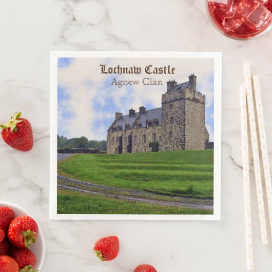 スコットランドのアグニュー藩のロクナウ城の紙ナプキン (インサイチュ)