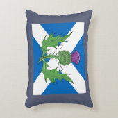 スコットランドのアザミとサルタイヤ アクセントクッション (正面(垂直))