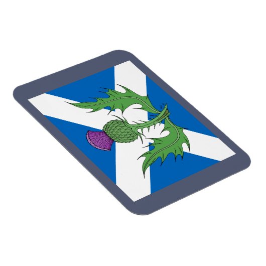 スコットランドのアザミとサルタイヤ マグネット (右側)