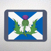 スコットランドのアザミとサルタイヤ マグネット