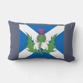 スコットランドのアザミとサルタイヤ ランバークッション (裏面)