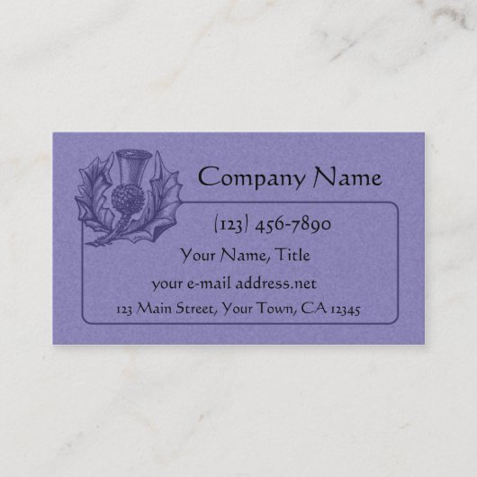 スコットランドのアザミのグラフィック 名刺 (正面)