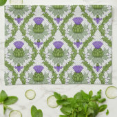 スコットランドのアザミのダマスク織 キッチンタオル (折り畳み)