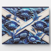 スコットランドのアザミのモダンデザイン フォトプラーク (正面)