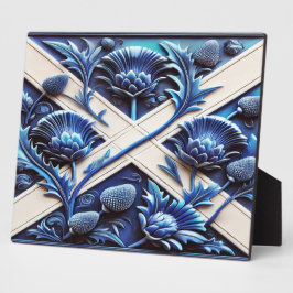 スコットランドのアザミのモダンデザイン フォトプラーク