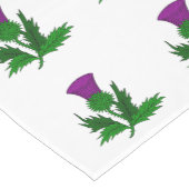 スコットランドのアザミの白い花 ミディアムテーブルランナー (コーナー)