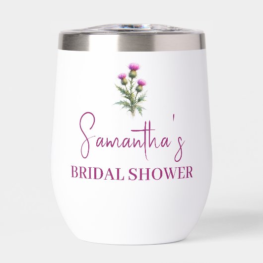 スコットランドのアザミの紫の花嫁シャワー (正面)