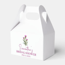 スコットランドのアザミの紫の花嫁シャワー フェイバーボックス
